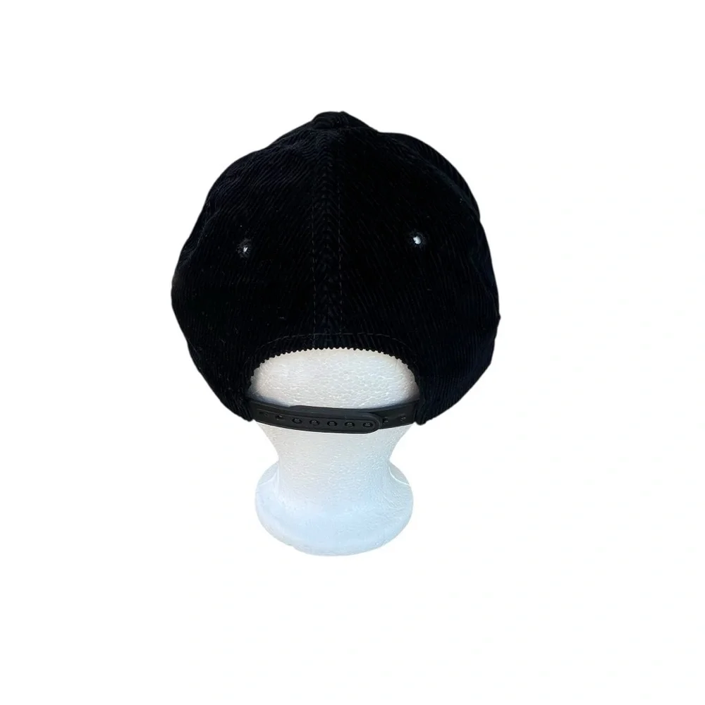 Vintage Ducks Unlimited Black Corduroy Rope SnapBack Hat Embroidered Logo Korea
